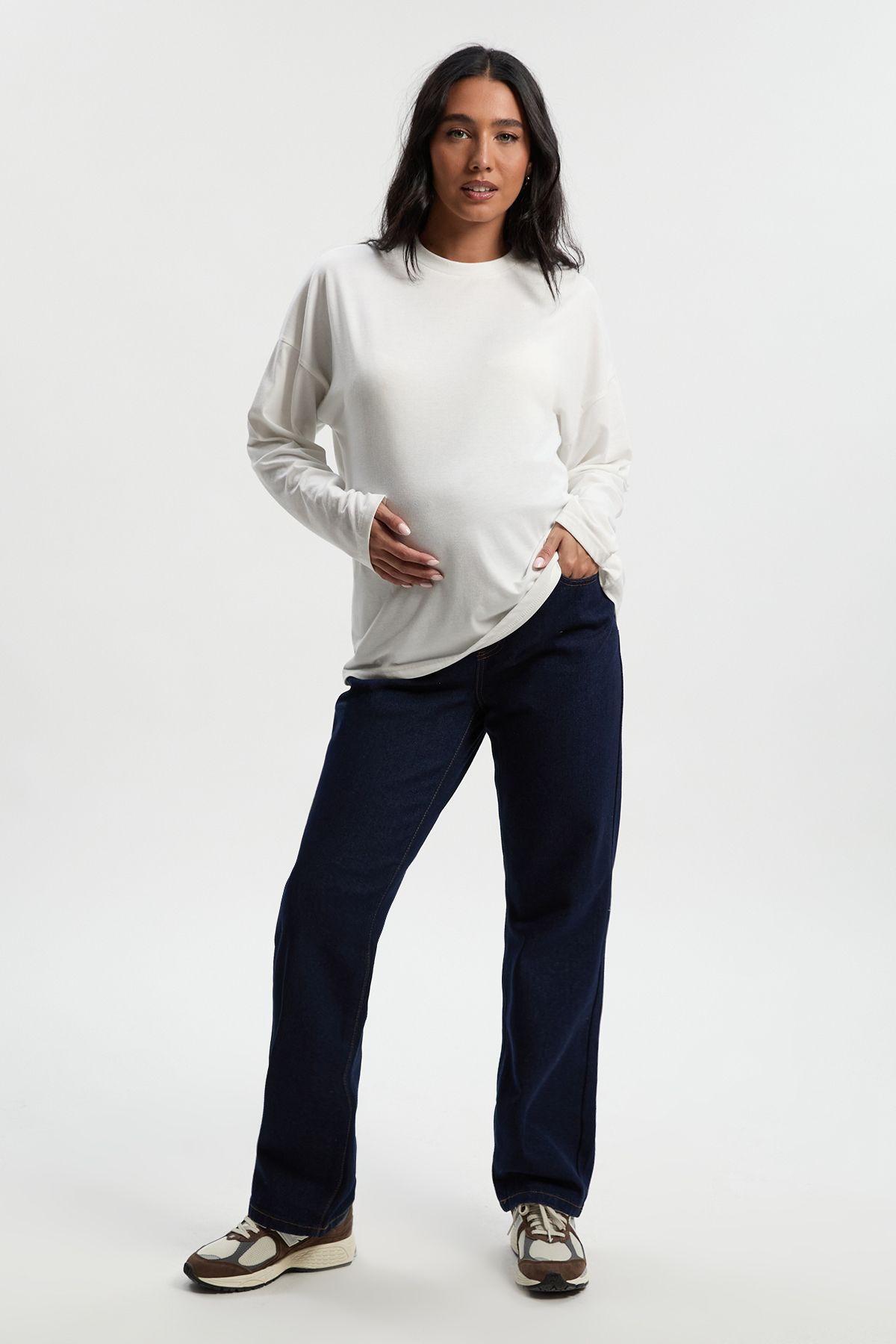 Maternity Over The Bump Mom Jeans - Image 3