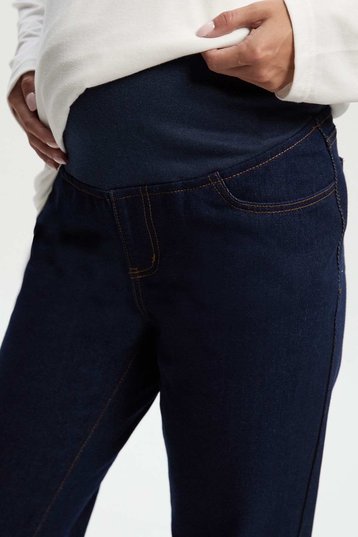 Maternity Over The Bump Mom Jeans - Image 4