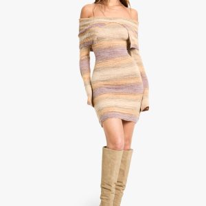 Bardot Stripe Jumper Knit Dress