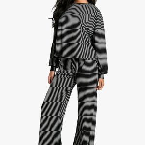 Tall Stripe Long Sleeve Top & Trousers Pyjama Set