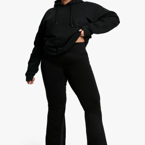 Boohoo Basics Plus Deep Waistband Flare