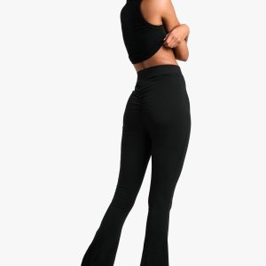 Tall Cotton Jersey Ruched Booty Boosting Flares
