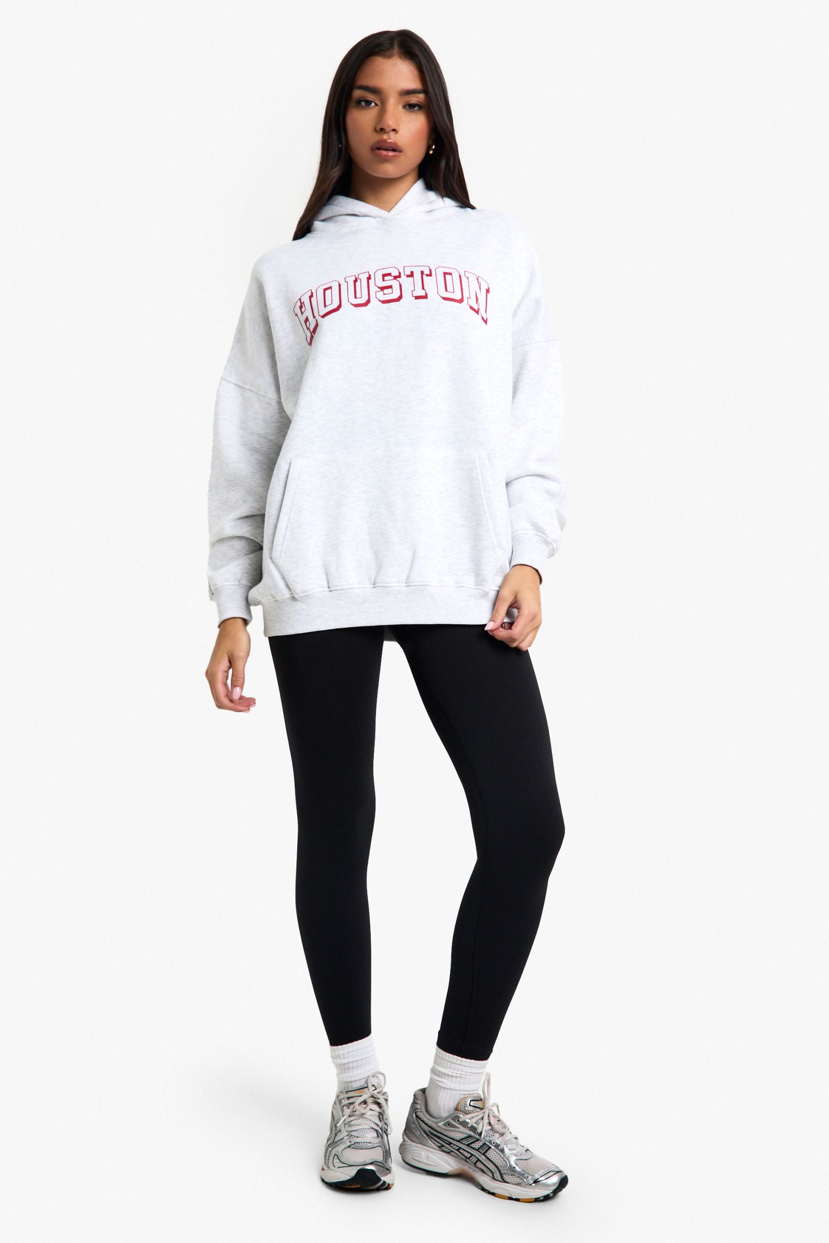 Houston Slogan Oversized Hoodie - Image 3