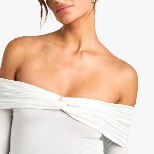 Slinky Twist Front Long Sleeve Bodysuit