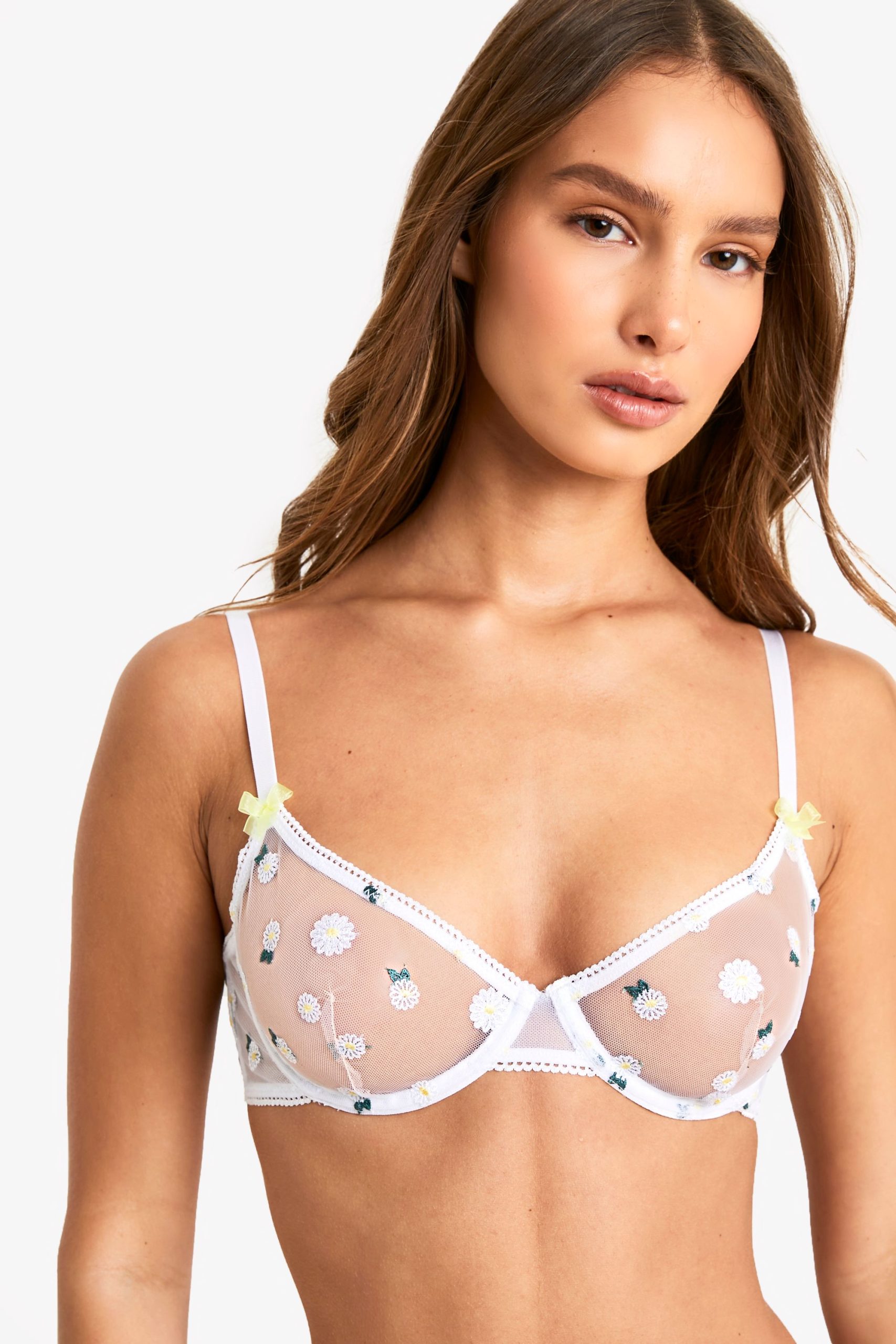 Daisy Embroidered Underwire Bra - Image 4