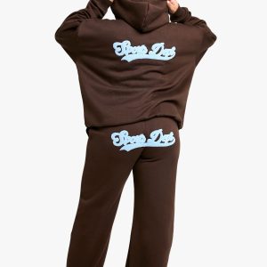 Plus Sports Dept Towelling Applique Straight Leg Jogger