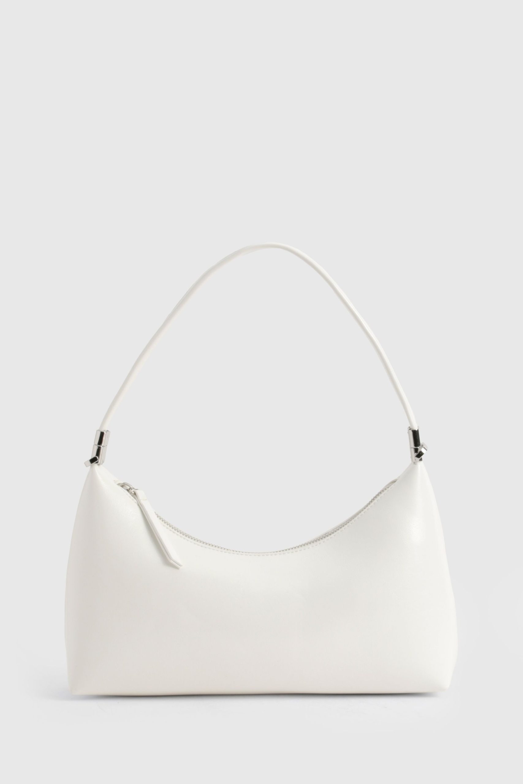 Shiny Pu Shoulder Bag With Crossbody Strap - Image 2