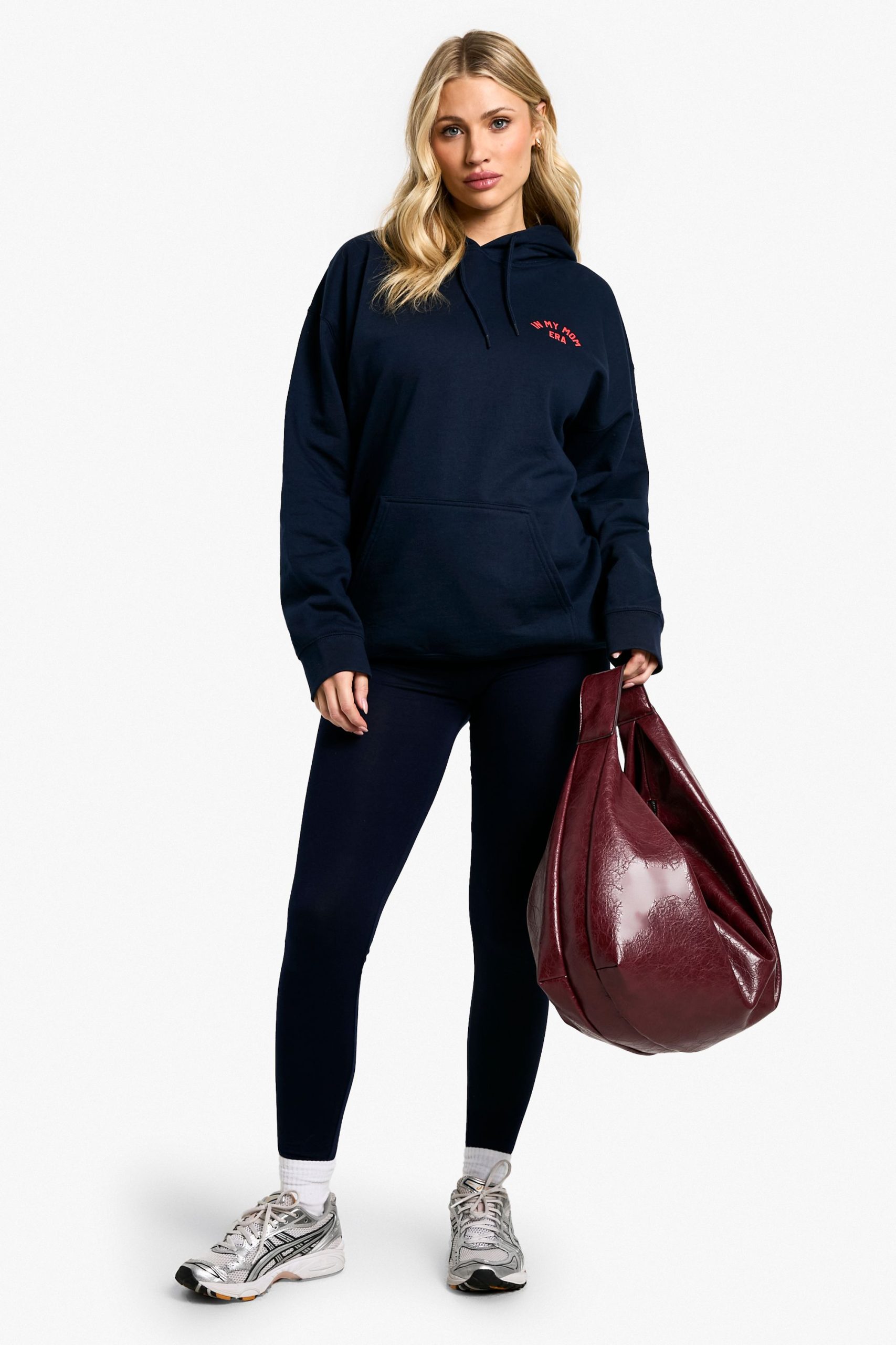 Maternity In My Mom Era Slogan Hoodie & Legging Set - Image 3