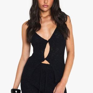 Tie Waist Knitted Crochet Short