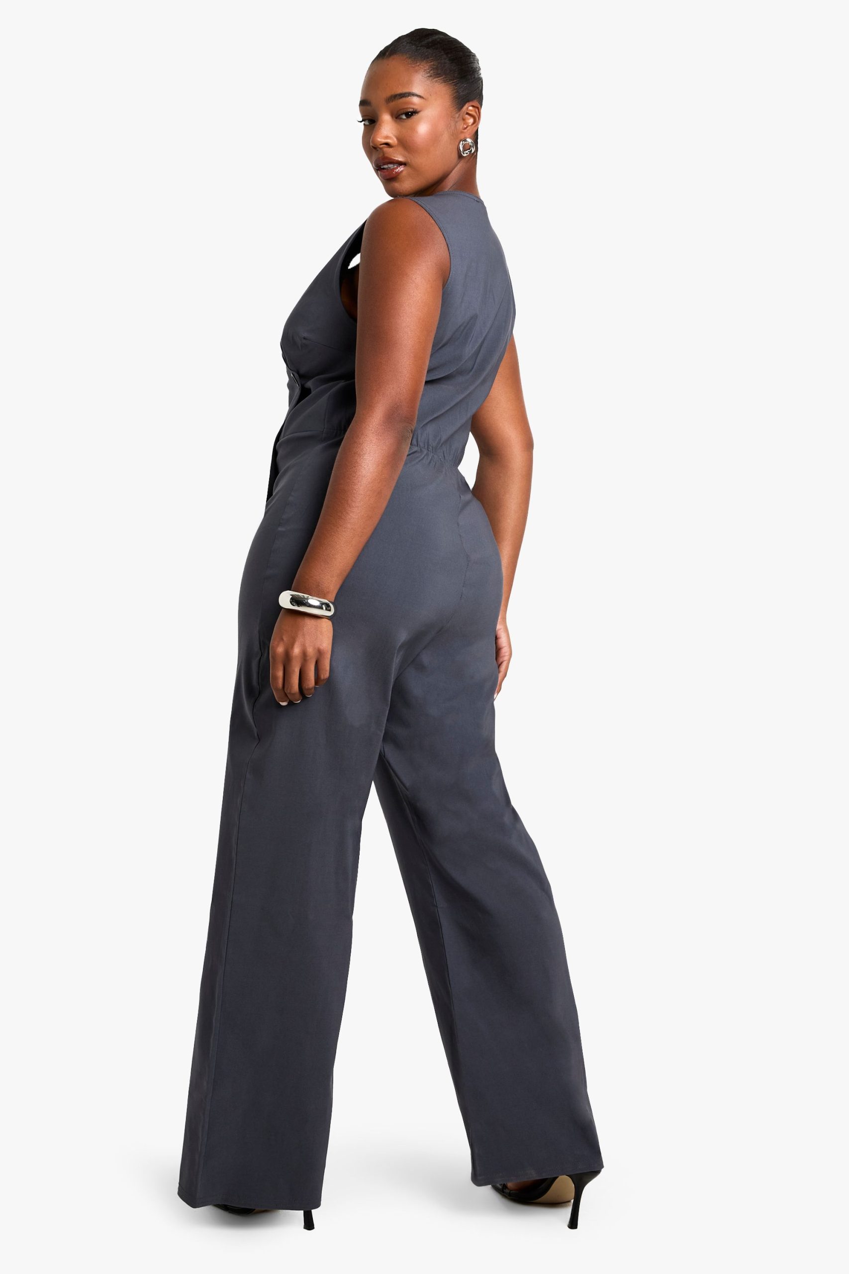 plus bengaline waistcoat jumpsuit - Image 2