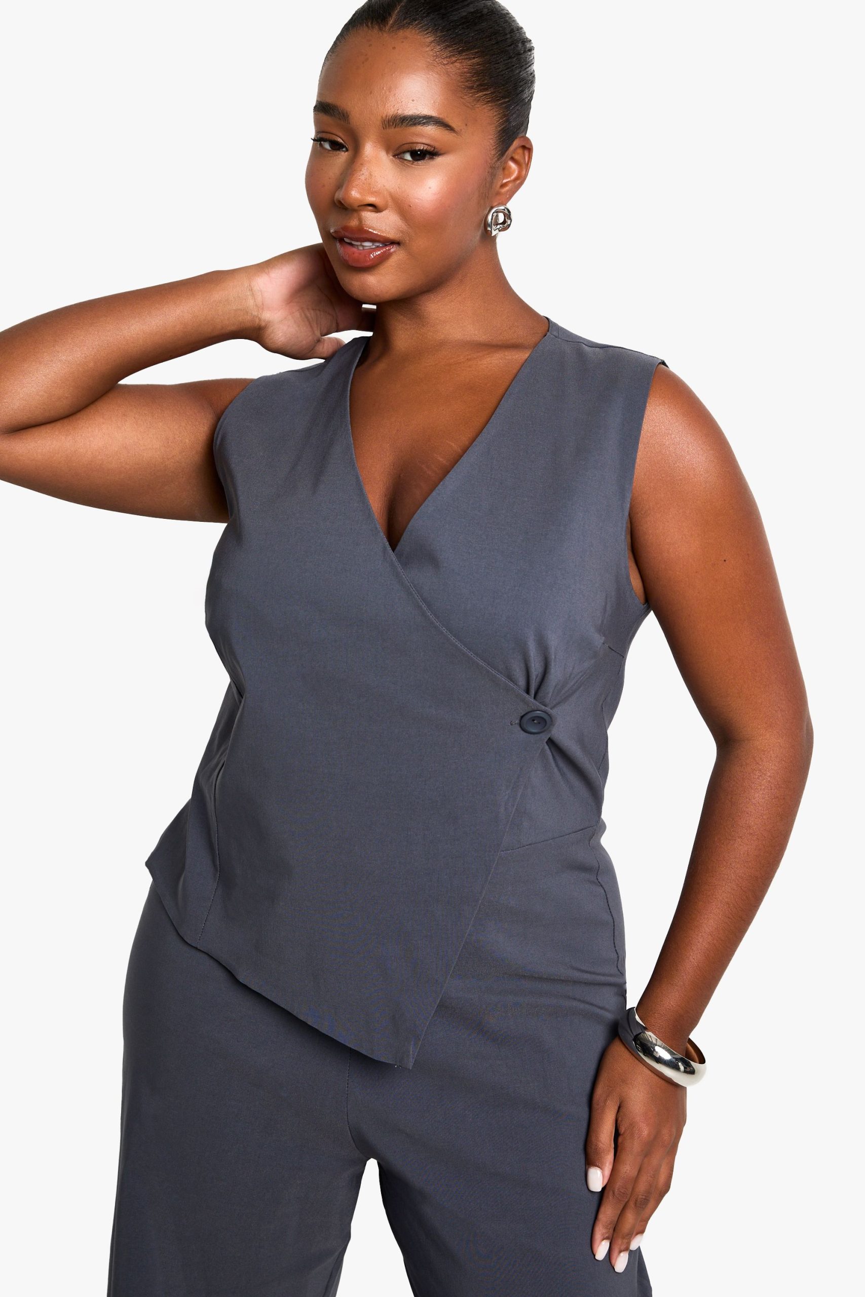 plus bengaline waistcoat jumpsuit - Image 4