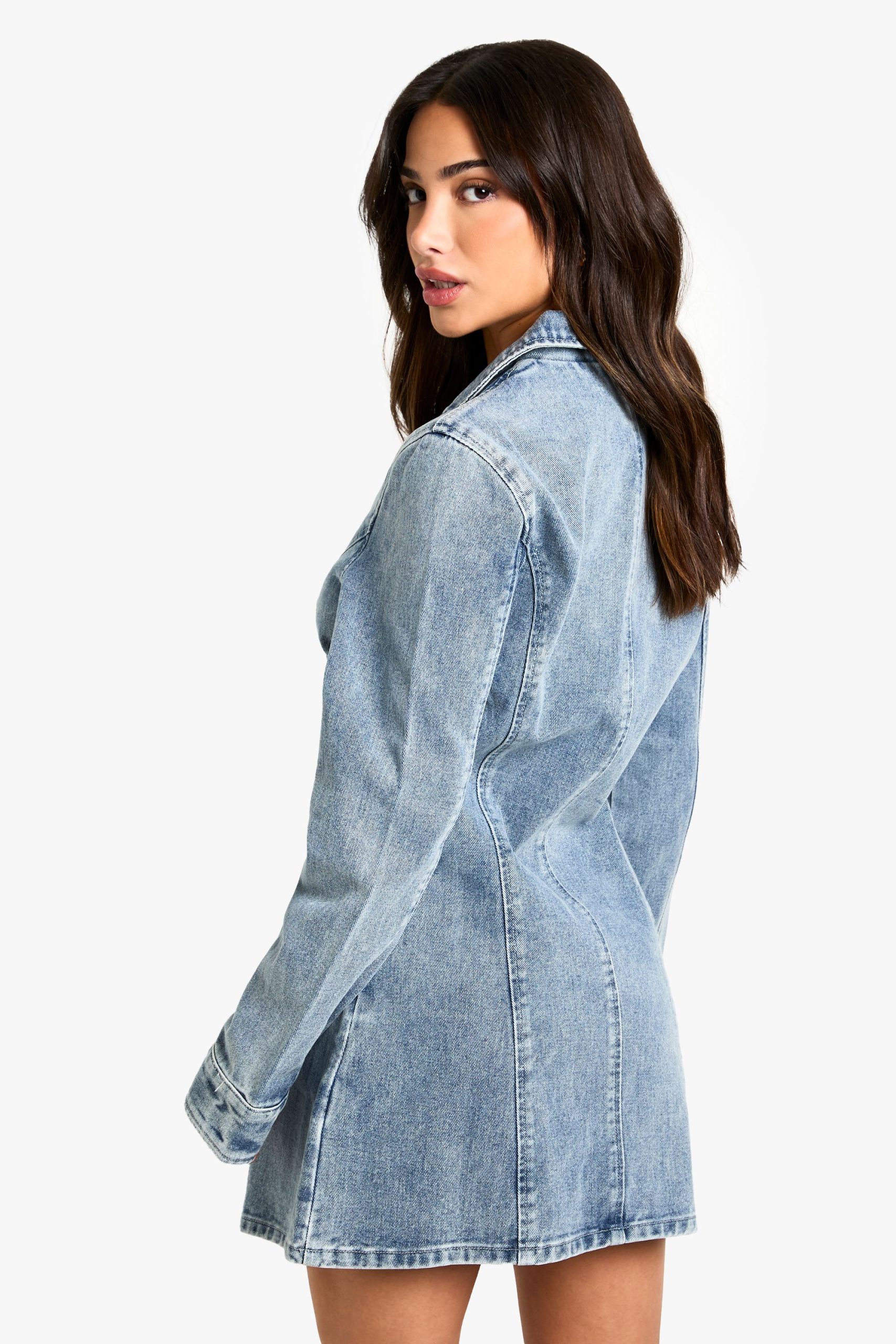 Petite Lace Up Mini Shift Dress - Image 2