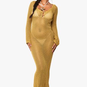 Crochet Maxi Beach Dress