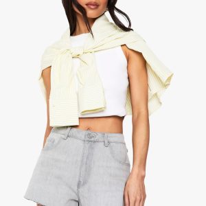 Raw Hem Denim Short