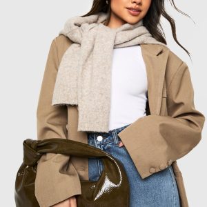 Textured Patent Knot Detail Grab Bag