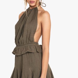 Cheesecloth Godet Hem Mini Skirt