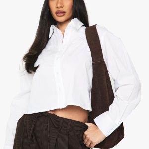 Boohoo Basics Cropped Shirt