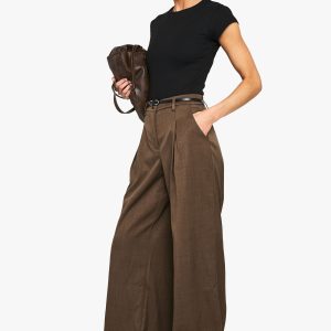 Tailored Pleated Wide Leg Trousers