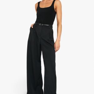 Tailored Pleated Wide Leg Trousers