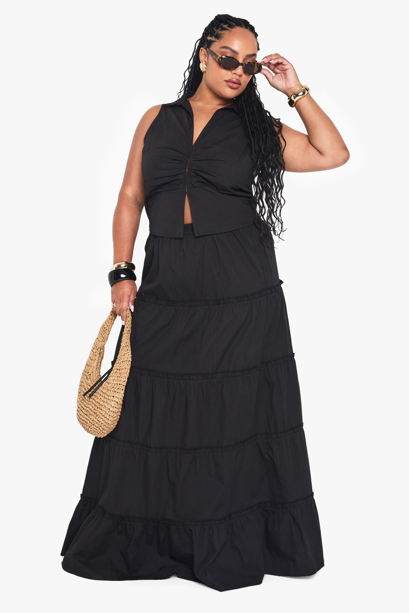 Plus Pleated Detail Waistcoat - Image 3