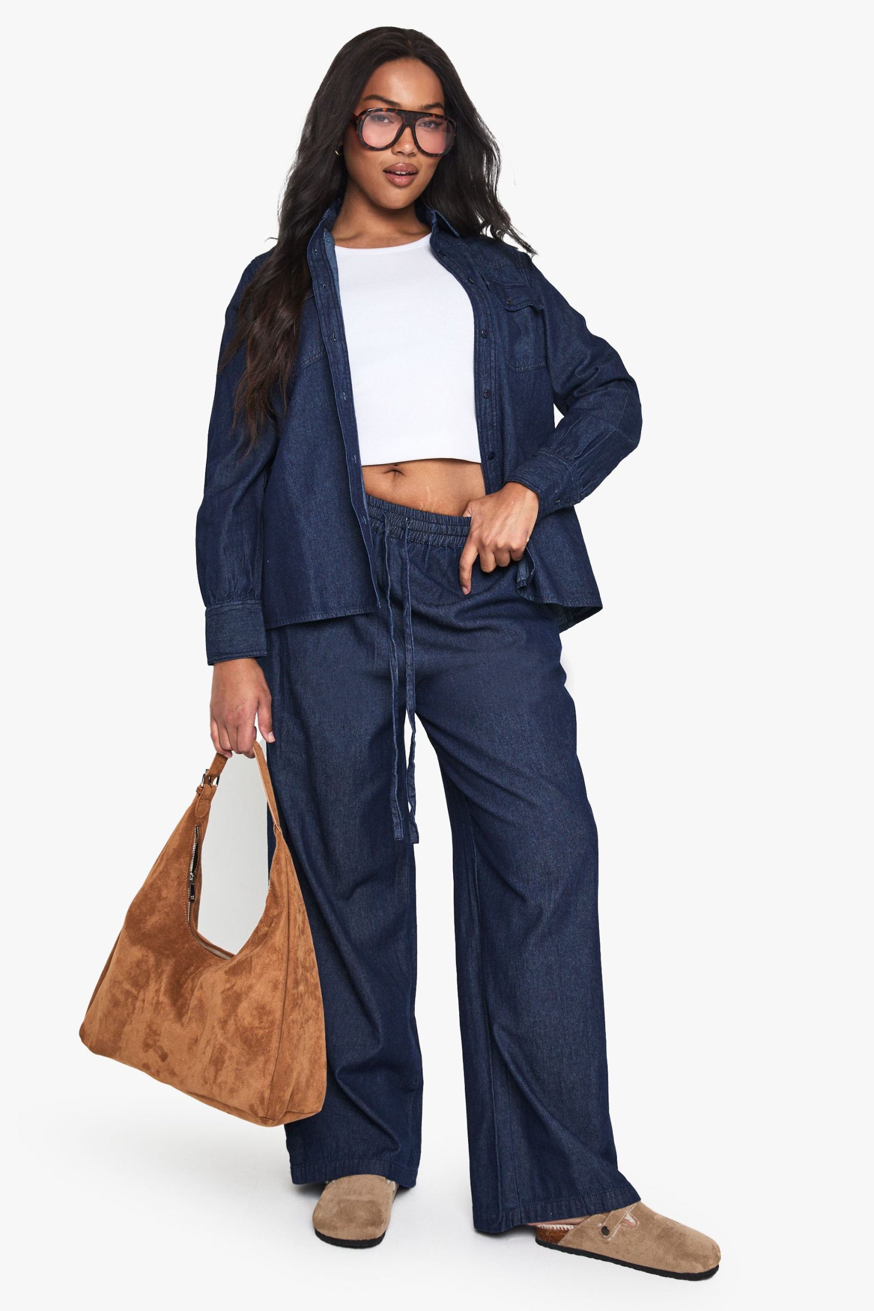 Plus Denim Western Shirt - Image 3
