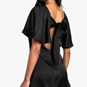 Tie Back Angel Sleeve Playsuit