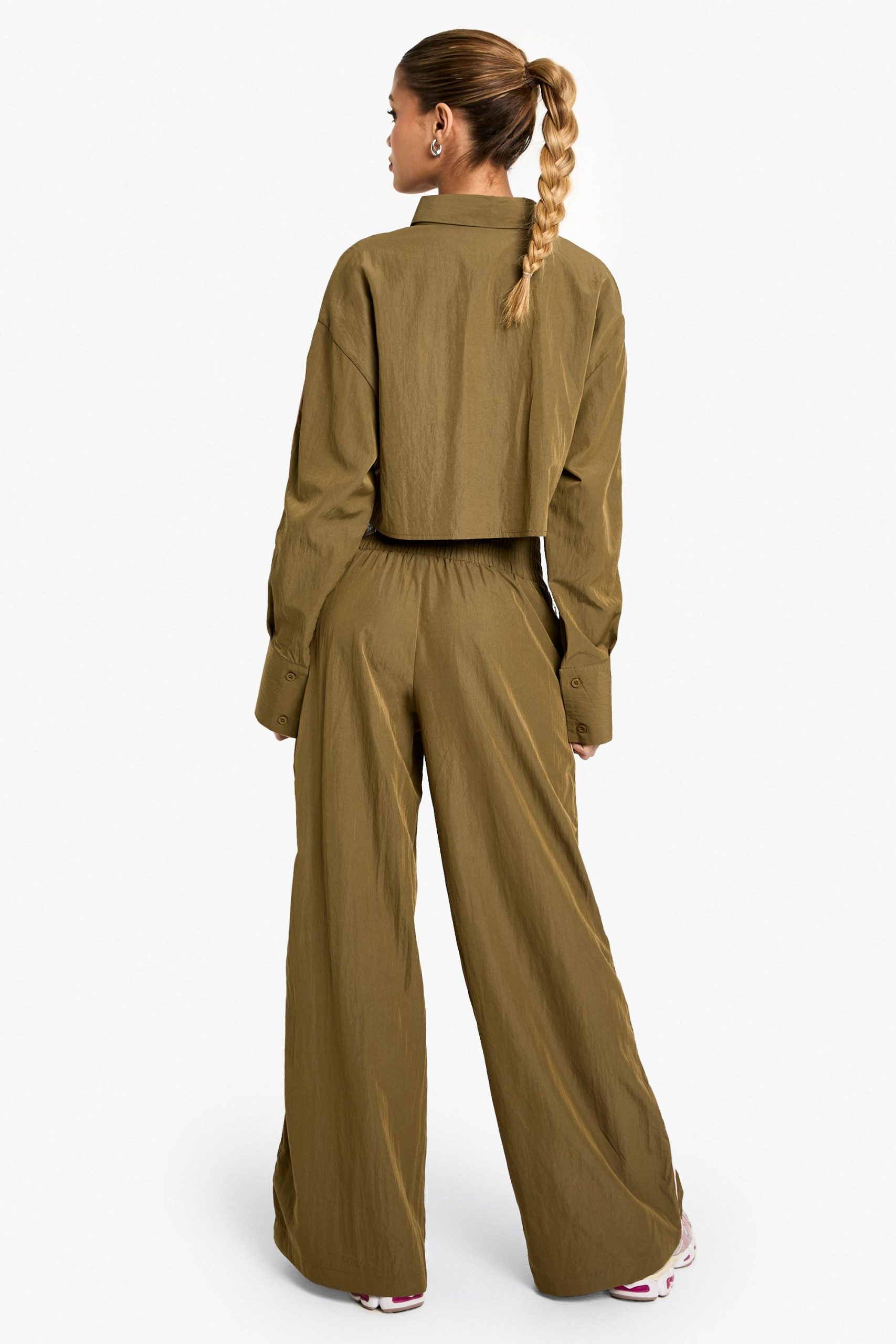 Side Stripe Woven Wide Leg Trousers - Image 2
