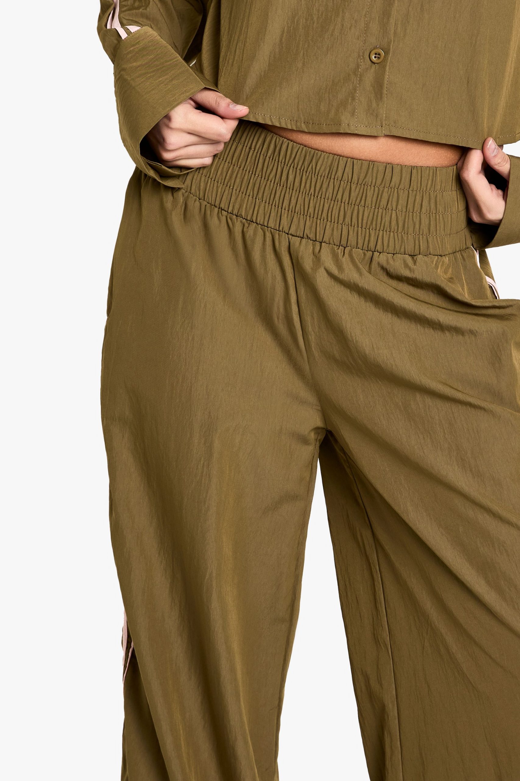 Side Stripe Woven Wide Leg Trousers - Image 4