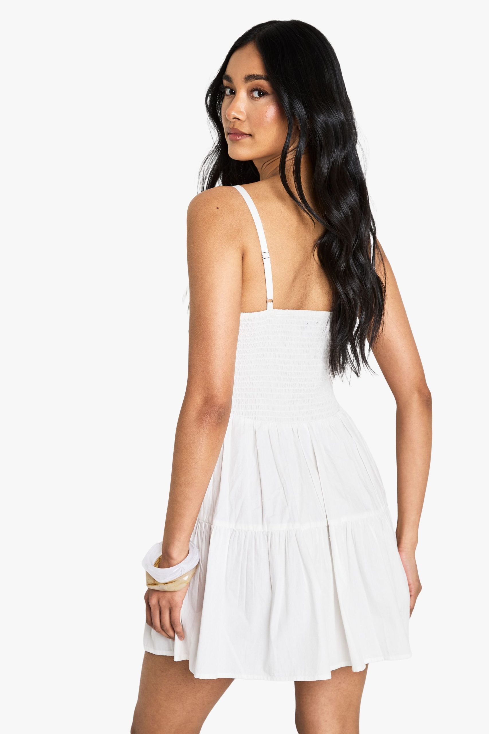 Cotton Milkmaid Mini Dress - Image 2