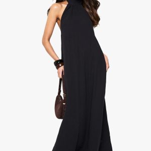 Cheesecloth Halterneck Maxi Dress