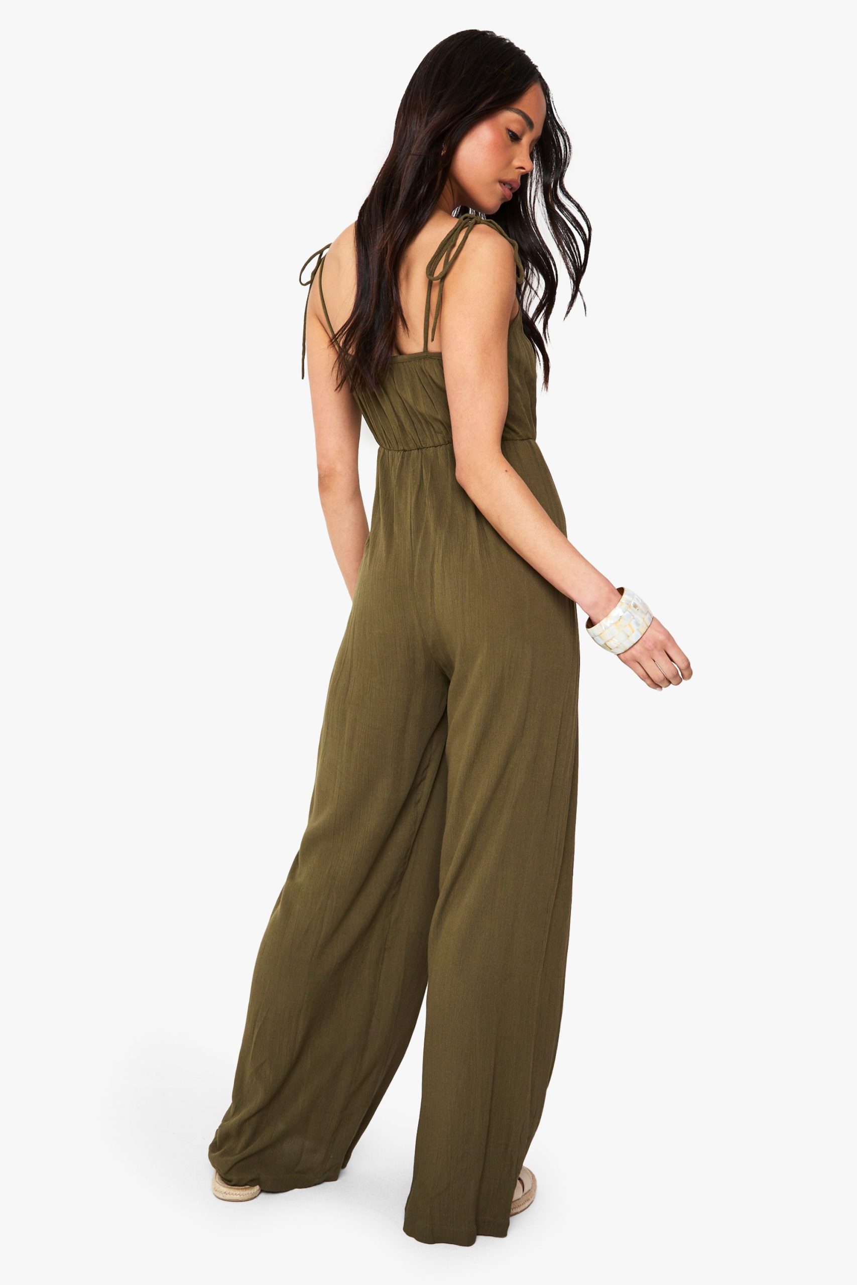 Cheesecloth Shoulder Jumpsuit - Image 2
