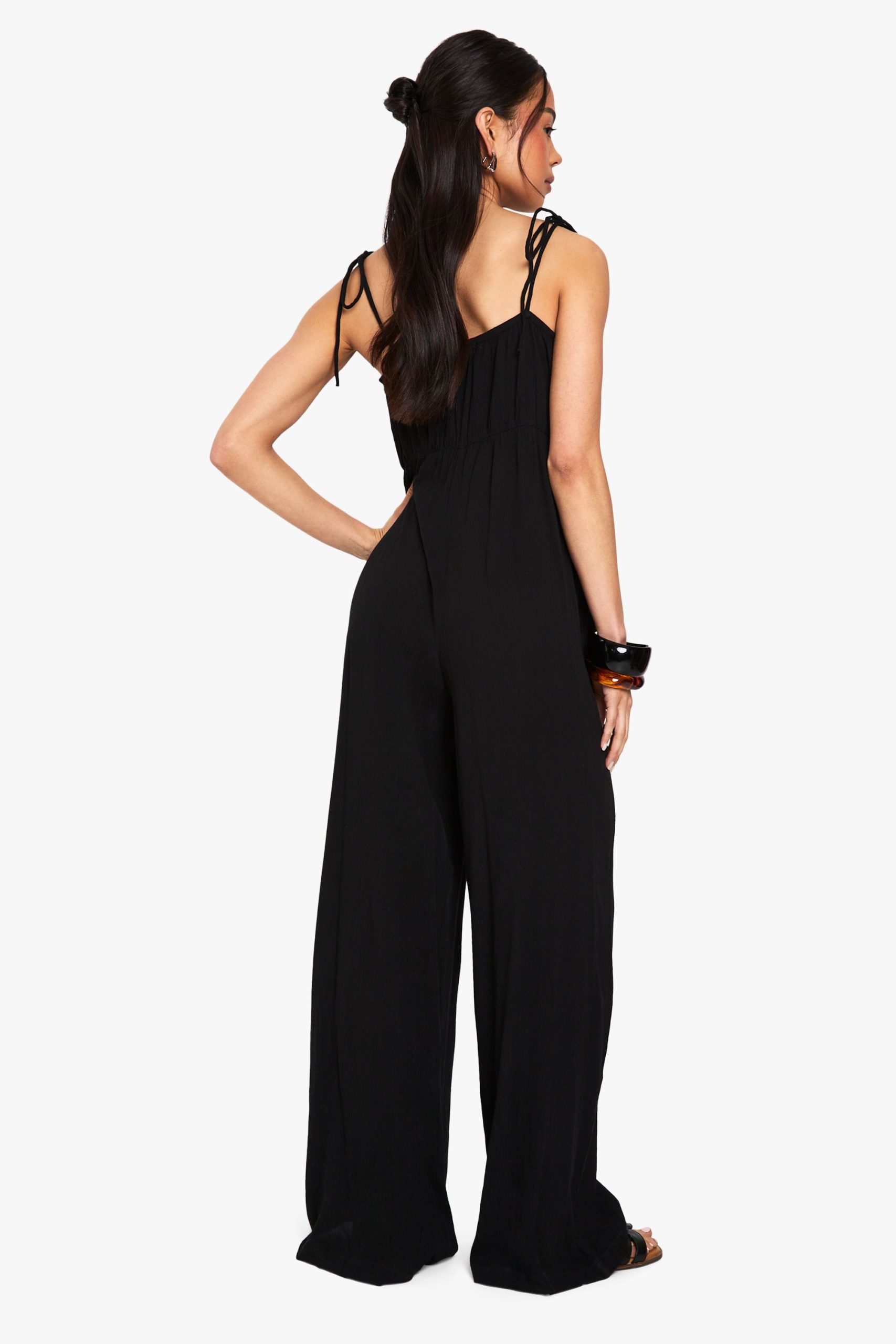 Cheesecloth Shoulder Jumpsuit - Image 2