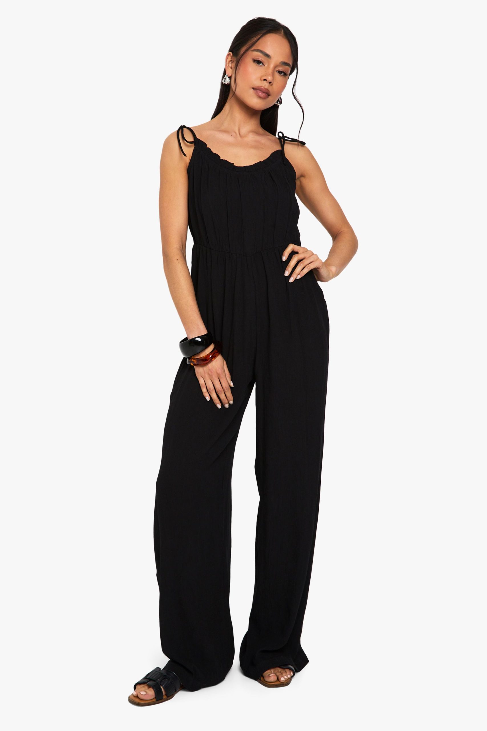 Cheesecloth Shoulder Jumpsuit - Image 3