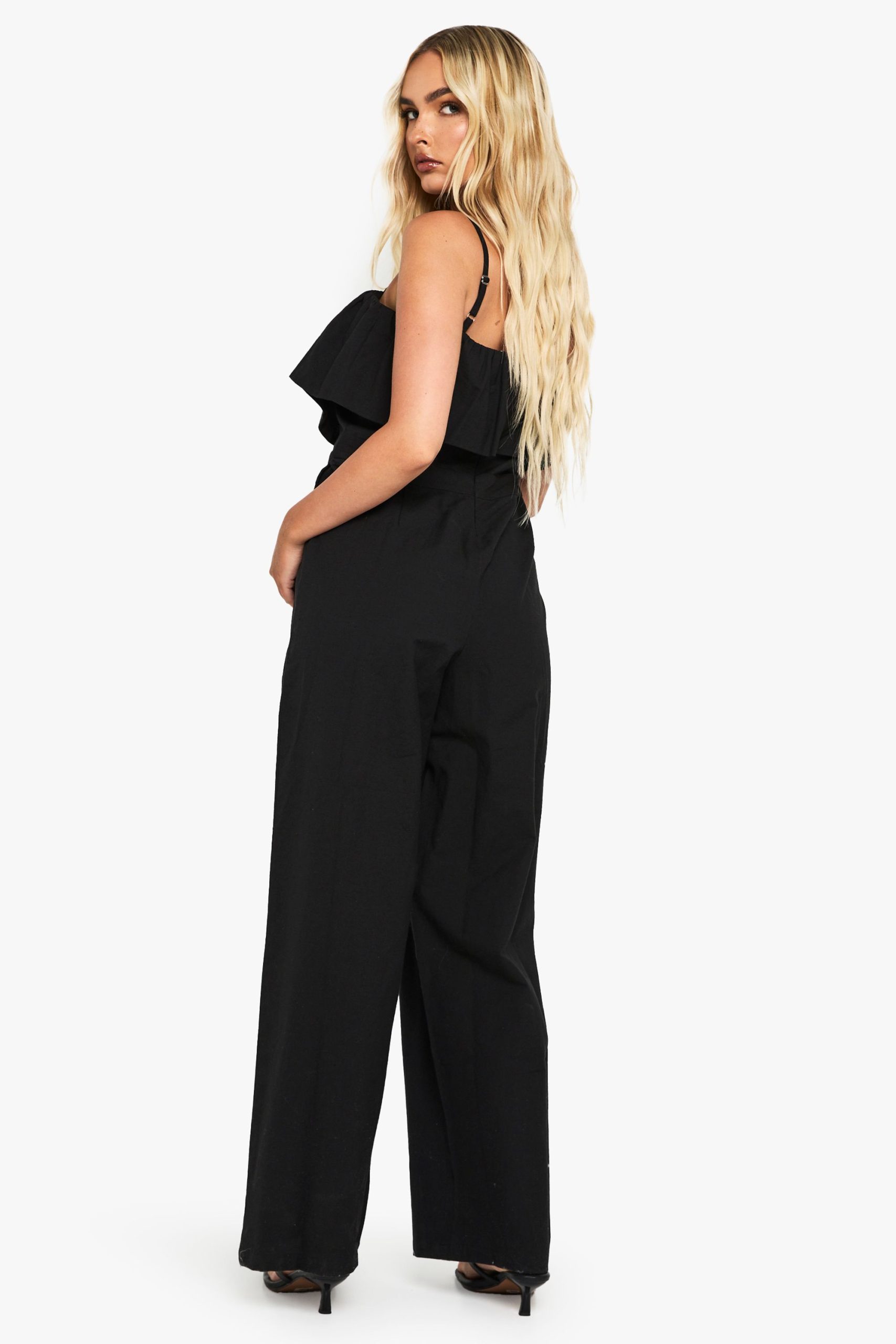 Cotton Blend Frill Jumpsuit - Image 2
