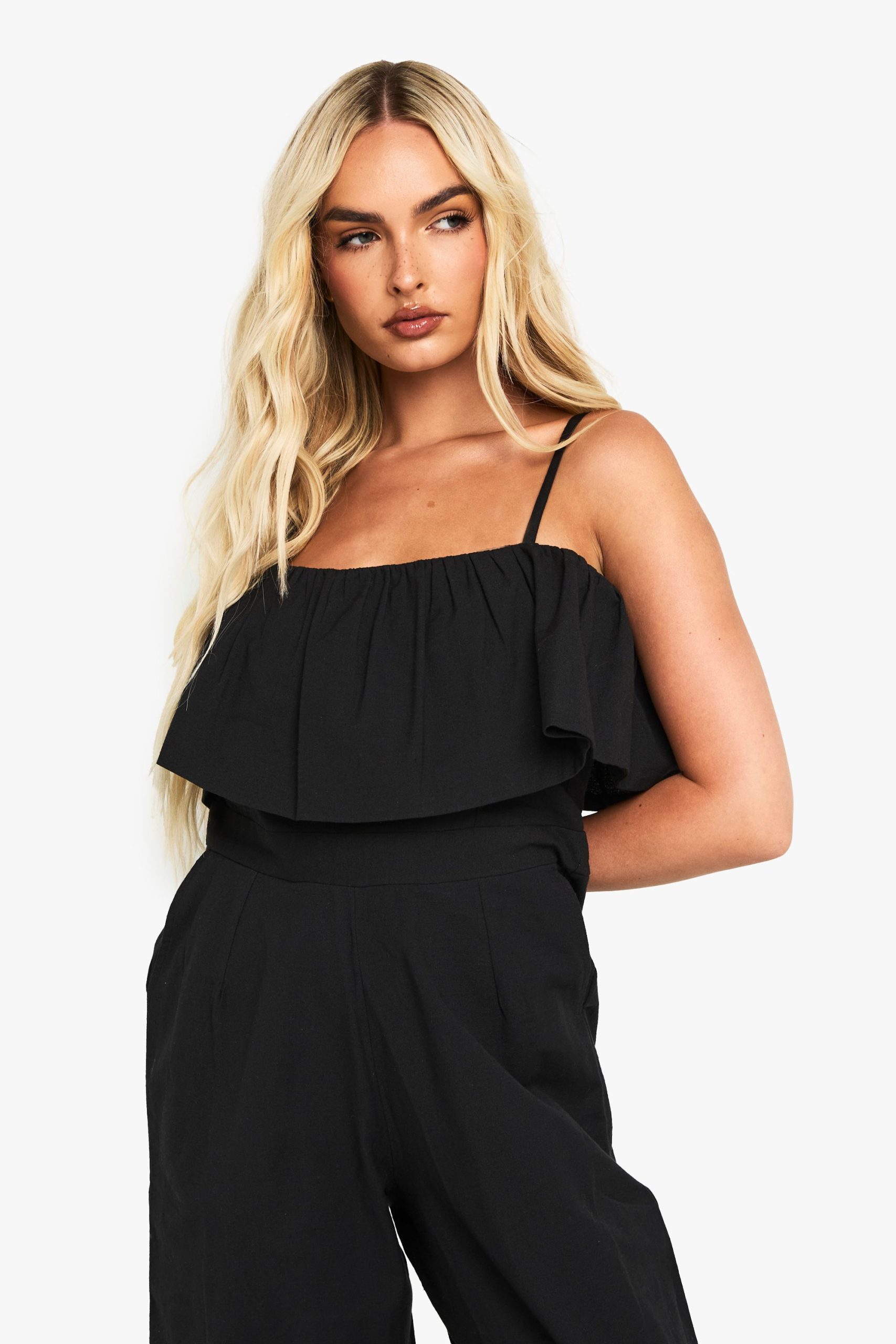Cotton Blend Frill Jumpsuit - Image 4