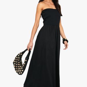 Jersey Cotton Mix Bandeau Midaxi Dress