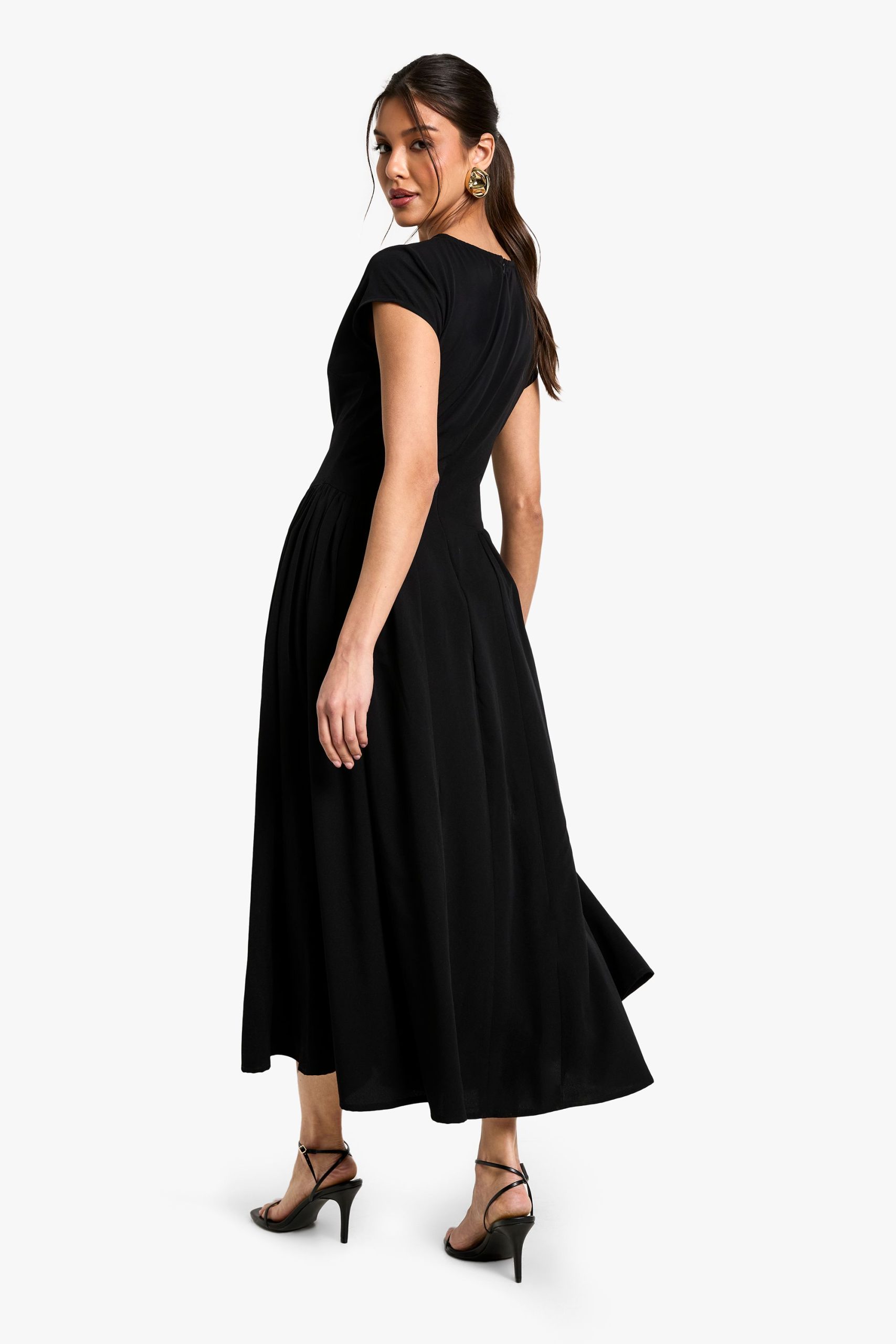 Textured Volume Skirt Midaxi Dress - Image 2