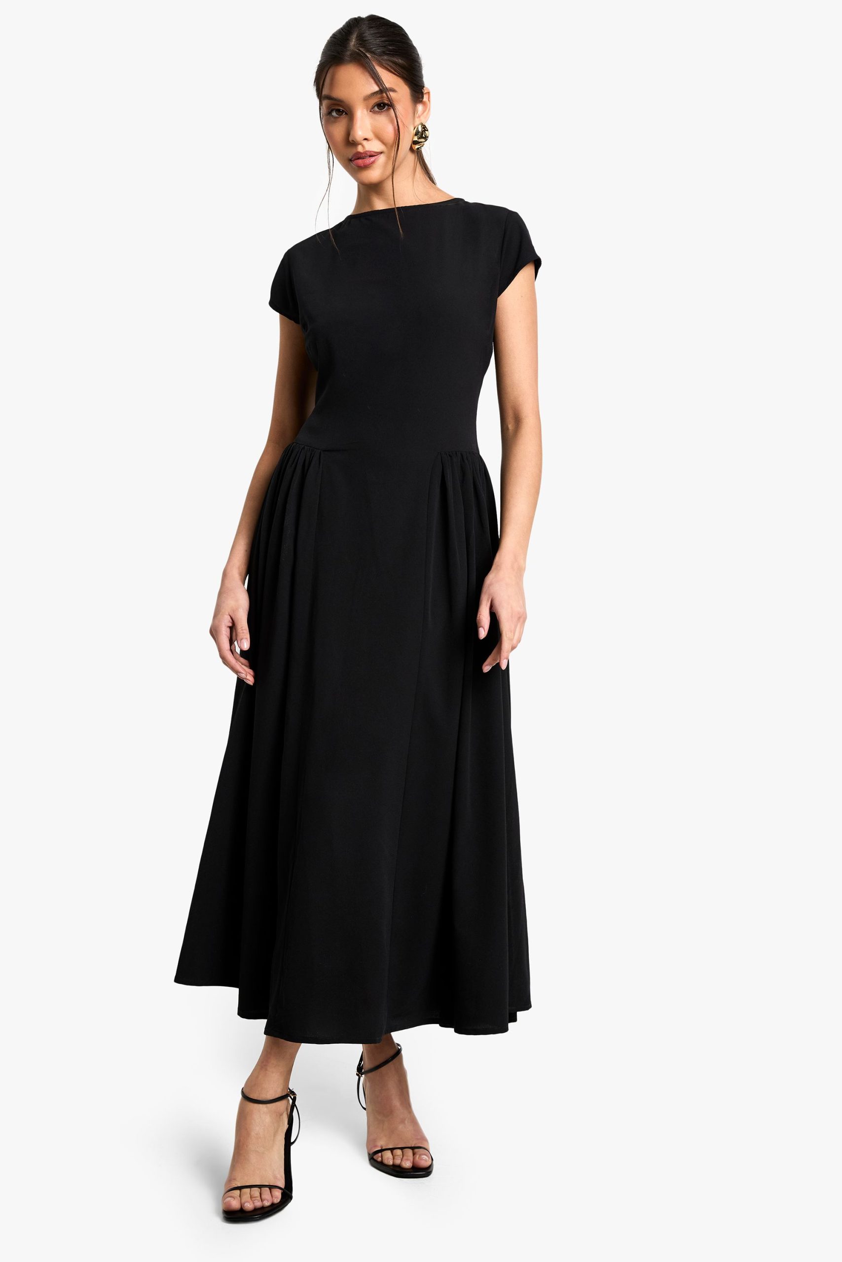 Textured Volume Skirt Midaxi Dress - Image 3
