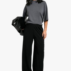 Petite Stretch Wide Leg Trousers