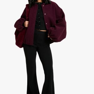 Petite Stretch Flare Leg Trousers