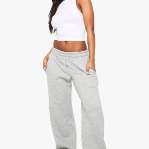 Back Pocket Straight Leg Jogger With Placket Detail