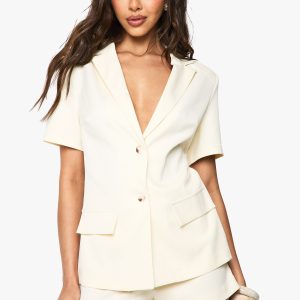 Tailored Short Sleeve Structured Playsuit