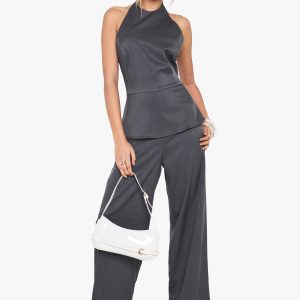 Tailored High Neck Waistcoat Jumpsuit