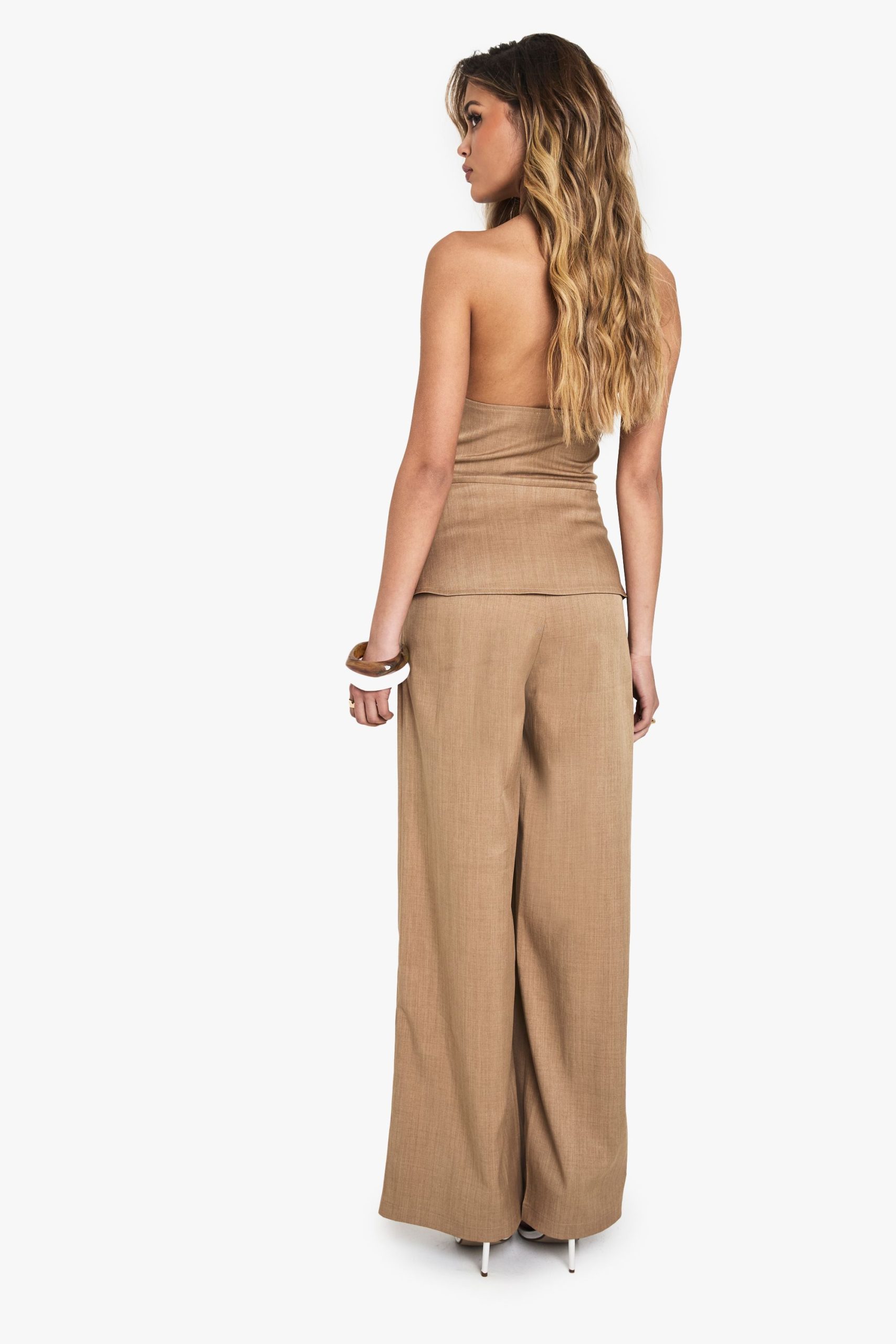 Tailored High Neck Waistcoat Jumpsuit - Image 2