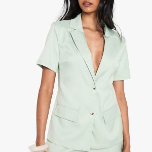 Tailored Short Sleeve Structured Playsuit