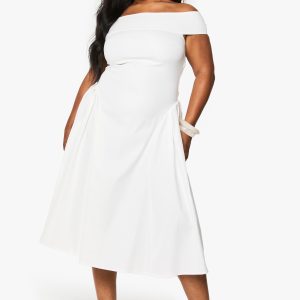Plus Bardot Volume Skirt Dress