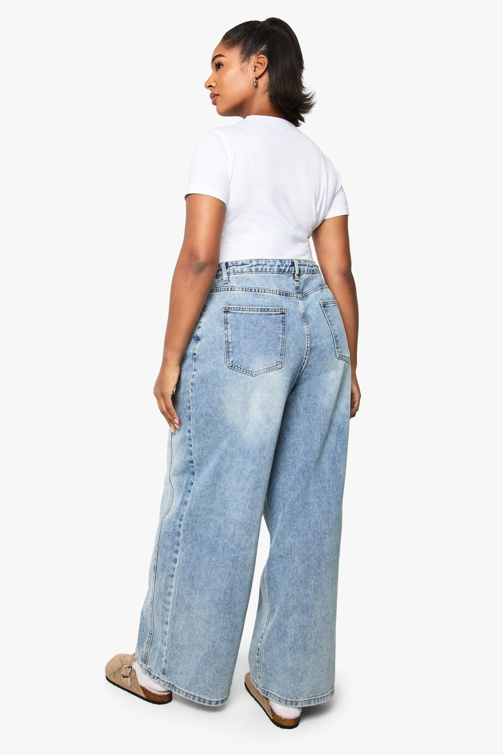 Plus Adjustable Waist Wide Leg Jean - Image 2