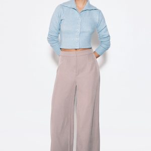 Woven Tailored Slim Straight Leg Trousers