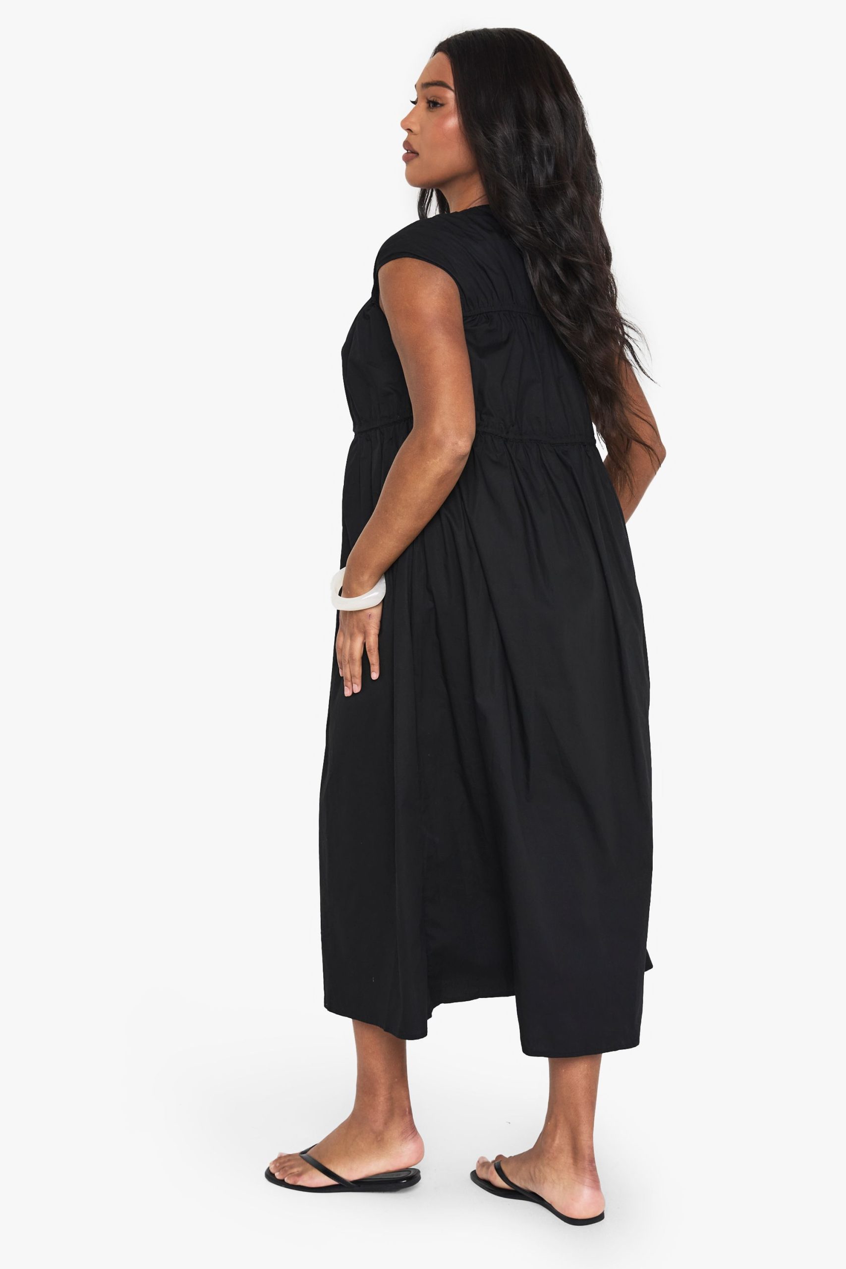 Plus Tie Front Midaxi Dress - Image 2