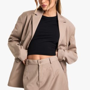 Woven Tailored Mini Skirt
